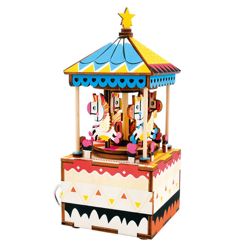 3D Puzzelmuziekdoosje Merry-Go-Round