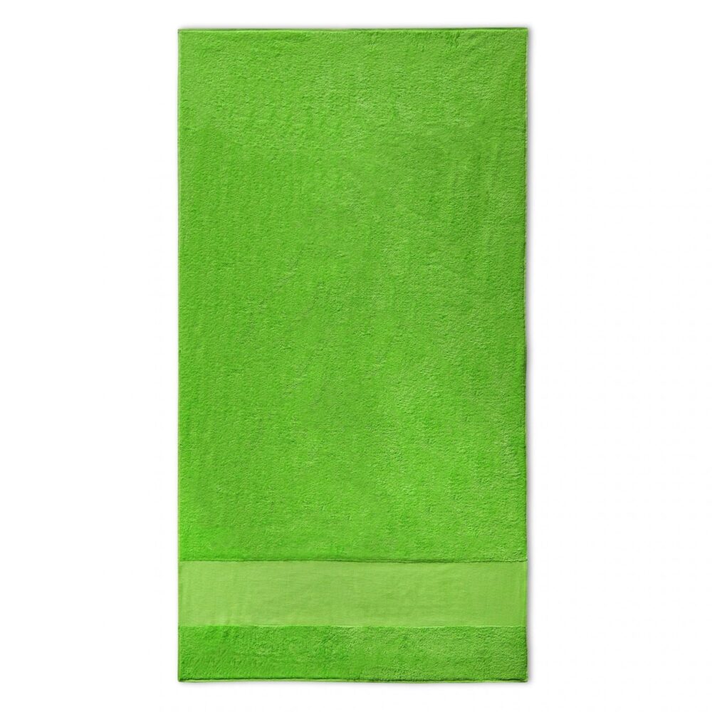 Tovz-handdoek-70x140-brede-boord-lime